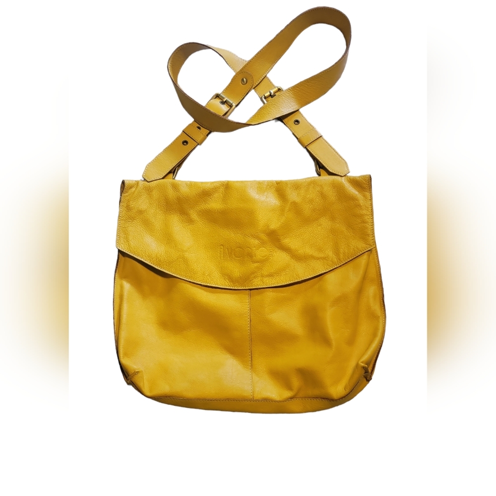Avorio Italian Leather Crossbody Satchel